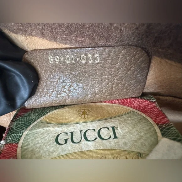 Gucci Vintage PVC/Leather GG Web Sherry Line Clutch. - Picture 9 of 16